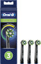Oral-B CrossAction - Met CleanMaximiser-technologie - Opzetborstels - Zwart - 3 stuks