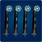 Oral-B CrossAction Zwart Opzetborstels - 4 stuks