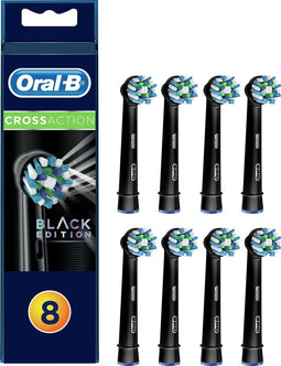 Oral-B CrossAction Zwart Opzetborstels - 8 stuks