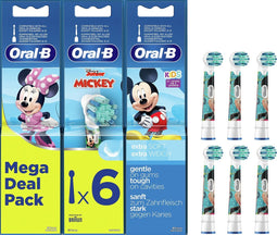 Oral-B Kids Mickey Opzetborstels Voor Elektrische Tandenborstel, 6 Opzetborstels
