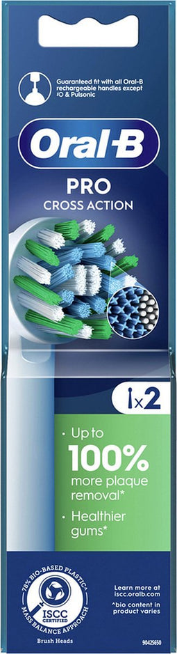 Oral B Opzetborstels PRO Cross Action Wit - 2 stuks
