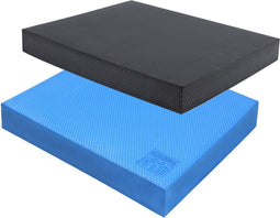 Orange Gym Balanskussen Volwassenen & Kinderen, Balance Board 2 Pack – 38 x 32.5 x 6 cm - Antraciet & Blauw - Balanstrainer - Twisttrainer - Balans Wiebel bord - Balansplank - Fitness Focus Training Stabiliteit - Kerntraining - Yoga, Pilates, Fitness