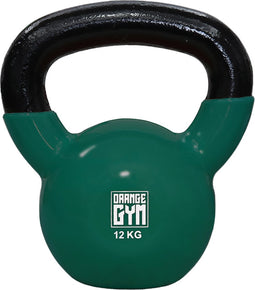 Orange Gym, Vinyl Kettlebell – 12KG, russische kettlebell, neoprene coating