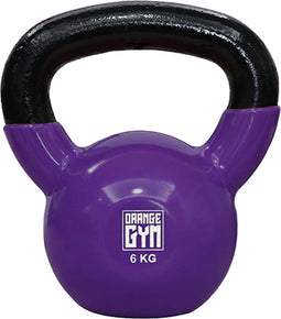 Orange Gym, Vinyl Kettlebell – 6KG, russische kettlebell, neoprene coating