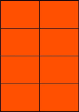 Oranje A4 etiketten 105 x 74 mm (100 vel)