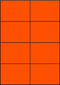 Oranje A4 etiketten 105 x 74 mm (100 vel)