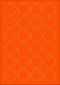 Oranje A4 etiketten 40 mm rond (100 vel)