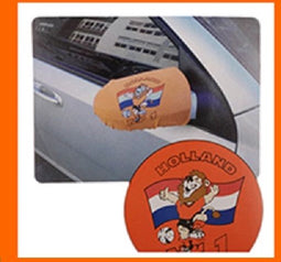 Oranje hoes voor auto spiegel ( set van 2 stuks )