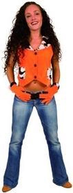 Oranjeshop Gilet Koeprint - Voetbal - Algemeen - Maat One Size - Orange;White;Black