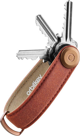 Orbitkey - 2.0 - Key Organiser - Waxed Canvas - Brick Red - Sleutelhouder