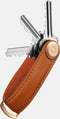 Orbitkey 2.0 Pebbled Leather sleuteletui amber