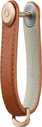 Orbitkey 2.0 Pebbled Leather sleuteletui amber
