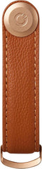 Orbitkey 2.0 Pebbled Leather sleuteletui amber
