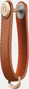 Orbitkey 2.0 Pebbled Leather sleuteletui amber