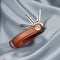 Orbitkey 2.0 Pebbled Leather sleuteletui amber