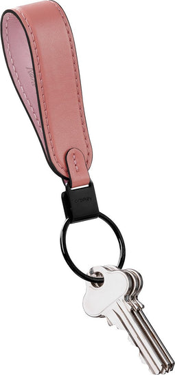 ORBITKEY | Luxe Sleutelhanger | Echt leder | Autosleutelhanger | Ring V2 | Roze