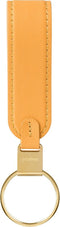 ORBITKEY | Luxe Sleutelhanger | Echt leder | Autosleutelhanger | Ring V2 | Licht Oranje