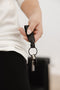 ORBITKEY | Luxe Sleutelhanger | Echt leder | Autosleutelhanger | Ring V2 | Zwart