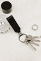 ORBITKEY | Luxe Sleutelhanger | Echt leder | Autosleutelhanger | Ring V2 | Zwart