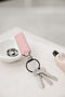 ORBITKEY | Luxe Sleutelhanger | Echt leder | Autosleutelhanger | Ring V2 | Roze