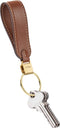ORBITKEY | Luxe Sleutelhanger | Echt leder | Autosleutelhanger | Ring V2 | Caramel Bruin