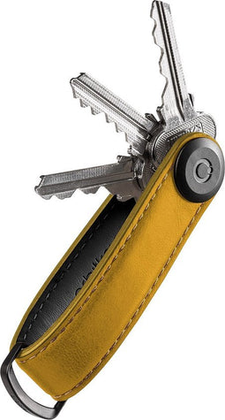 Orbitkey Sleutelhouder / Sleutelhanger - Leather Key Organiser 2.0 - Geel