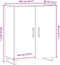 vidaXL - Dressoir - 69,5x34x90 - cm - bewerkt - hout - oud - houtkleurig