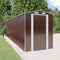 vidaXL - Tuinschuur - 192x689x223 - cm - gegalvaniseerd - staal - donkerbruin