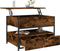 vidaXL - Salontafel - 70x50x50 - cm - bewerkt - hout - en - metaal - gerookt - eiken
