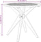 vidaXL Tuintafel rond Ø85x75 cm massief acaciahout