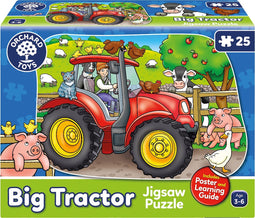 Orchard Toys - Big Tractor - Trekker puzzel met 25 stukken - vanaf 3 jaar