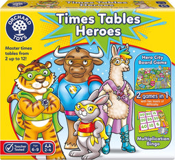 Orchard Toys - Times Tables Heroes - Bordspel om tafels te oefenen - Leer vermenigvuldigen - vanaf 6 jaar