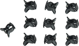 Orchidee clips zwart set a 10 stuks