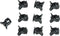 Orchidee clips zwart set a 10 stuks