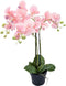 Orchidee kunstplant 3-tak 68 cm, roze