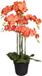 Orchidee kunstplant 9-tak 110 cm, oranje
