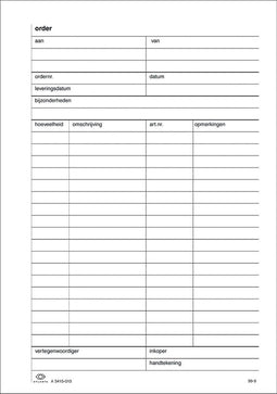 Orderbon Atlanta A5 50x2vel zelfkopieerend | 5 stuks