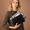 Selencia Tablet Hoes Geschikt voor Samsung Galaxy Tab A7 - Selencia Nuria Vegan Lederen Trifold Bookcase - Zwart /Zwart