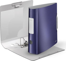 Ordner leitz style 1108 75mm titaniumblauw - 5 stuks
