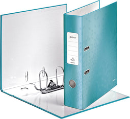 Ordner Leitz WOW 180° A4 80mm karton ijsblauw | 10 stuks