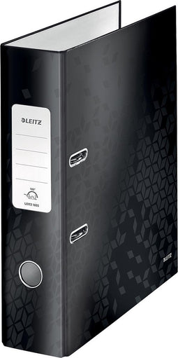 Ordner Leitz WOW 180° A4 80mm karton zwart | 10 stuks