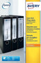 Ordnerrugetiket Avery 192x38mm wit 25 vel 7 etiketten per vel