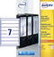 Ordnerrugetiket Avery 192x39mm wit 25 vel 7 etiketten per vel