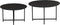 Salontafel Isa - ronde salontafels - salontafel zwart - set van 2 salontafels