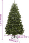 vidaXL - Kunstkerstboom - met - scharnieren - en - standaard - 240 - cm - groen