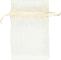 Organza zakjes off-white afm 7x10 cm 10stuks