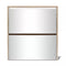 vidaXL - Schoenenkast - tweelaags - met - spiegel - 63x17x67 - cm - eiken