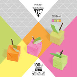 Origami papier pak 100 blad 20x20cm Neon