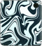 Origami Sleepcover Geschikt voor Kobo Libra 2 Hoes Abstract Petroleum kleuren * - ereader hoesje - cover