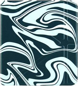 Origami Sleepcover Geschikt voor Tolino Vision 6 Hoes Cover Abstract Petroleum kleuren *